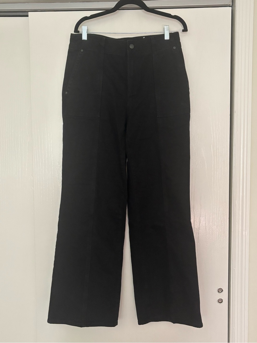 LOFT Black Wide-Leg Utility Pants